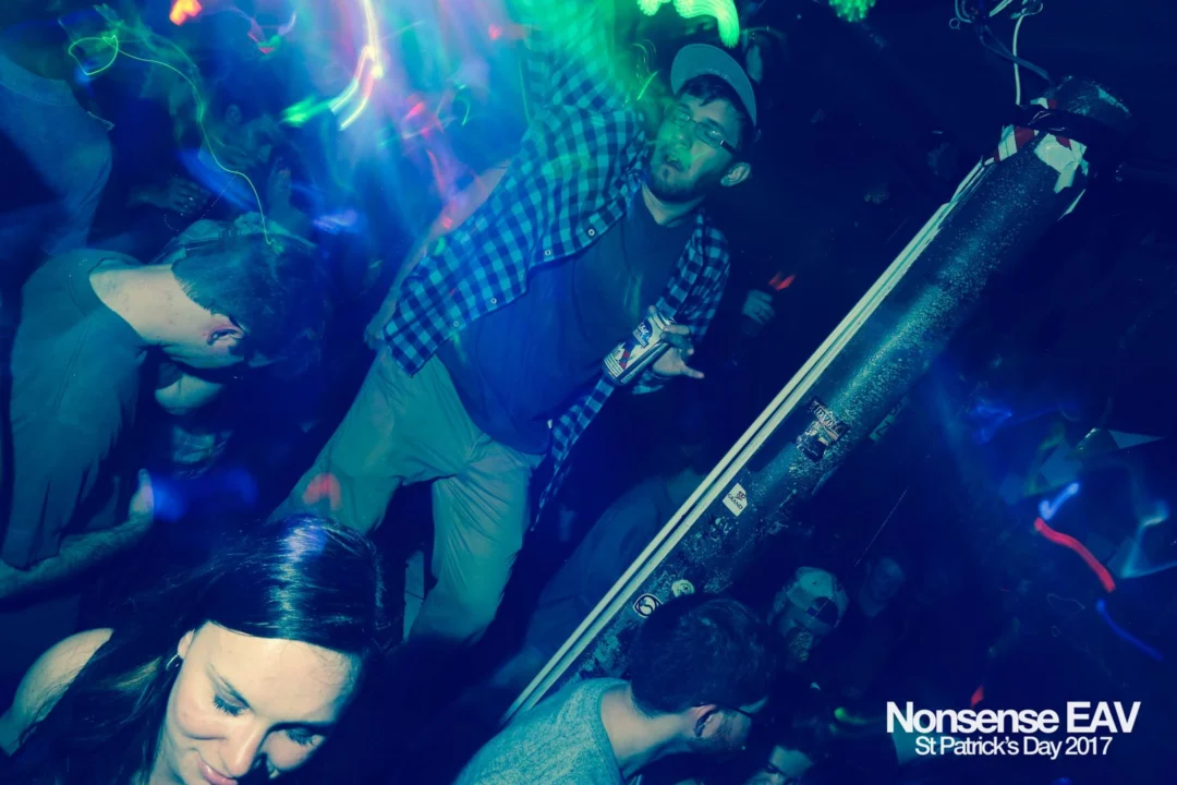 Nonsense EAV - St Pats 2017! It was so green! There was a giant rainbow and pot of gold! There was Dance Bunny sharing Lucky Charms! Crowd surfing leprechaun! Kimber was the DJ! 3rd Friday of Every Month at The Basement in East Atlanta.
