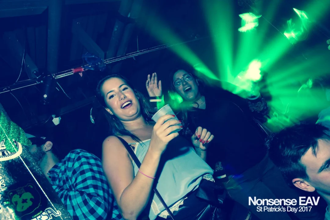 Nonsense EAV - St Pats 2017! It was so green! There was a giant rainbow and pot of gold! There was Dance Bunny sharing Lucky Charms! Crowd surfing leprechaun! Kimber was the DJ! 3rd Friday of Every Month at The Basement in East Atlanta.
