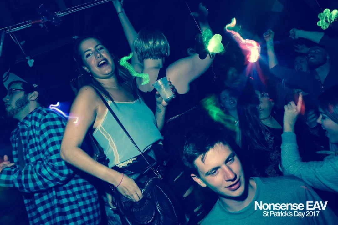 Nonsense EAV - St Pats 2017! It was so green! There was a giant rainbow and pot of gold! There was Dance Bunny sharing Lucky Charms! Crowd surfing leprechaun! Kimber was the DJ! 3rd Friday of Every Month at The Basement in East Atlanta.