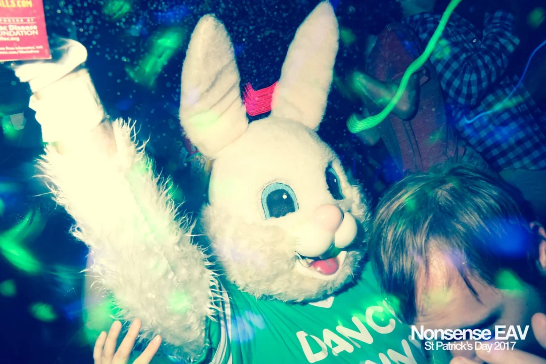 Nonsense EAV - St Pats 2017! It was so green! There was a giant rainbow and pot of gold! There was Dance Bunny sharing Lucky Charms! Crowd surfing leprechaun! Kimber was the DJ! 3rd Friday of Every Month at The Basement in East Atlanta.