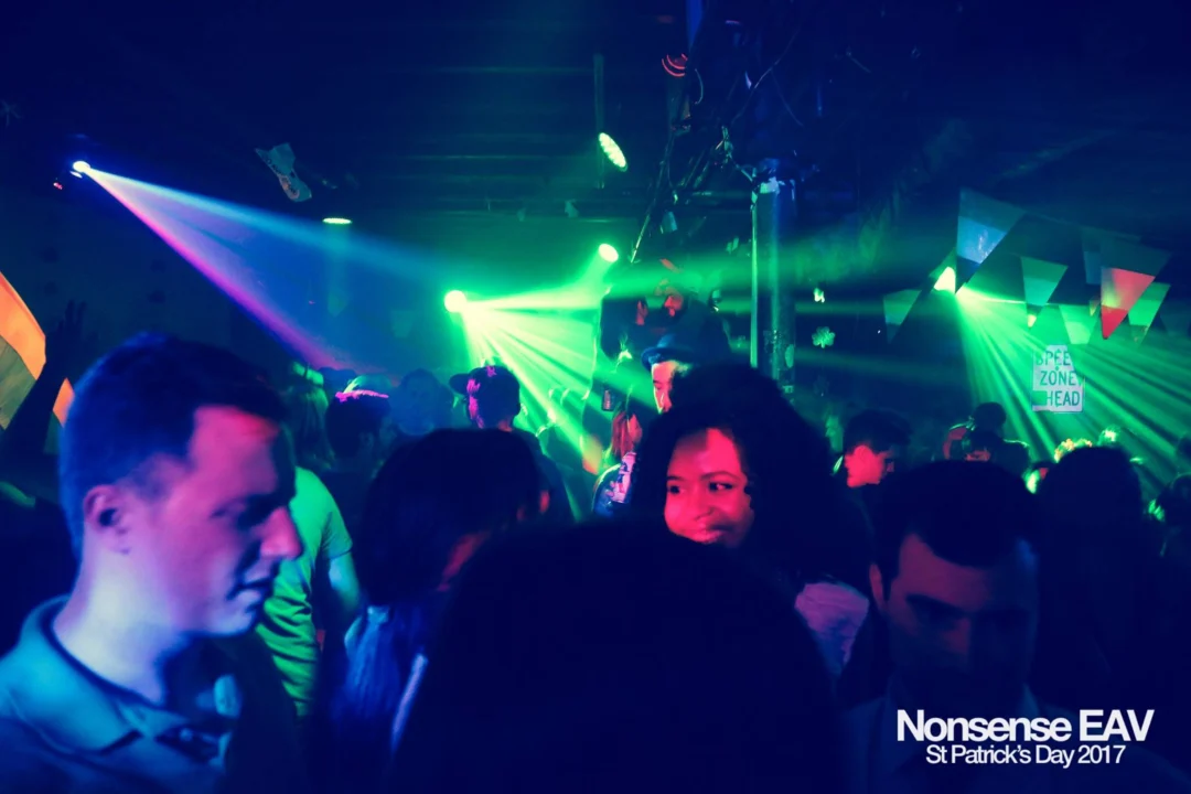 Nonsense EAV - St Pats 2017! It was so green! There was a giant rainbow and pot of gold! There was Dance Bunny sharing Lucky Charms! Crowd surfing leprechaun! Kimber was the DJ! 3rd Friday of Every Month at The Basement in East Atlanta.