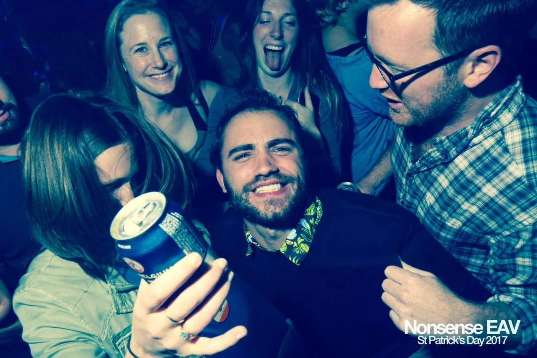Nonsense EAV - St Pats 2017! It was so green! There was a giant rainbow and pot of gold! There was Dance Bunny sharing Lucky Charms! Crowd surfing leprechaun! Kimber was the DJ! 3rd Friday of Every Month at The Basement in East Atlanta.