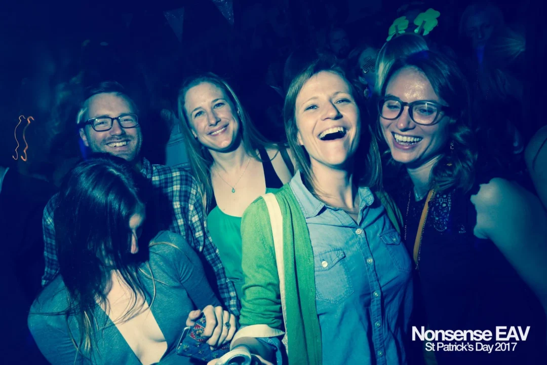 Nonsense EAV - St Pats 2017! It was so green! There was a giant rainbow and pot of gold! There was Dance Bunny sharing Lucky Charms! Crowd surfing leprechaun! Kimber was the DJ! 3rd Friday of Every Month at The Basement in East Atlanta.