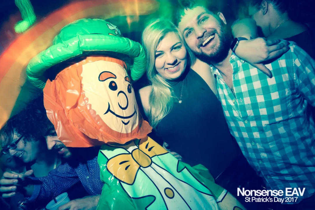 Nonsense EAV - St Pats 2017! It was so green! There was a giant rainbow and pot of gold! There was Dance Bunny sharing Lucky Charms! Crowd surfing leprechaun! Kimber was the DJ! 3rd Friday of Every Month at The Basement in East Atlanta.