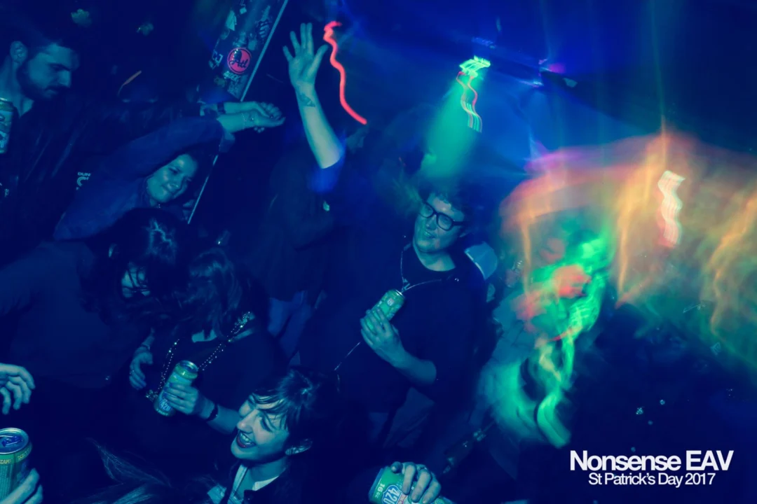 Nonsense EAV - St Pats 2017! It was so green! There was a giant rainbow and pot of gold! There was Dance Bunny sharing Lucky Charms! Crowd surfing leprechaun! Kimber was the DJ! 3rd Friday of Every Month at The Basement in East Atlanta.