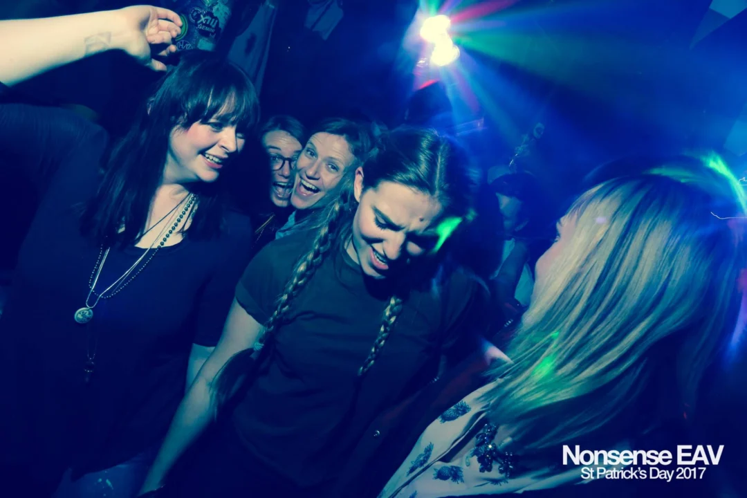 Nonsense EAV - St Pats 2017! It was so green! There was a giant rainbow and pot of gold! There was Dance Bunny sharing Lucky Charms! Crowd surfing leprechaun! Kimber was the DJ! 3rd Friday of Every Month at The Basement in East Atlanta.