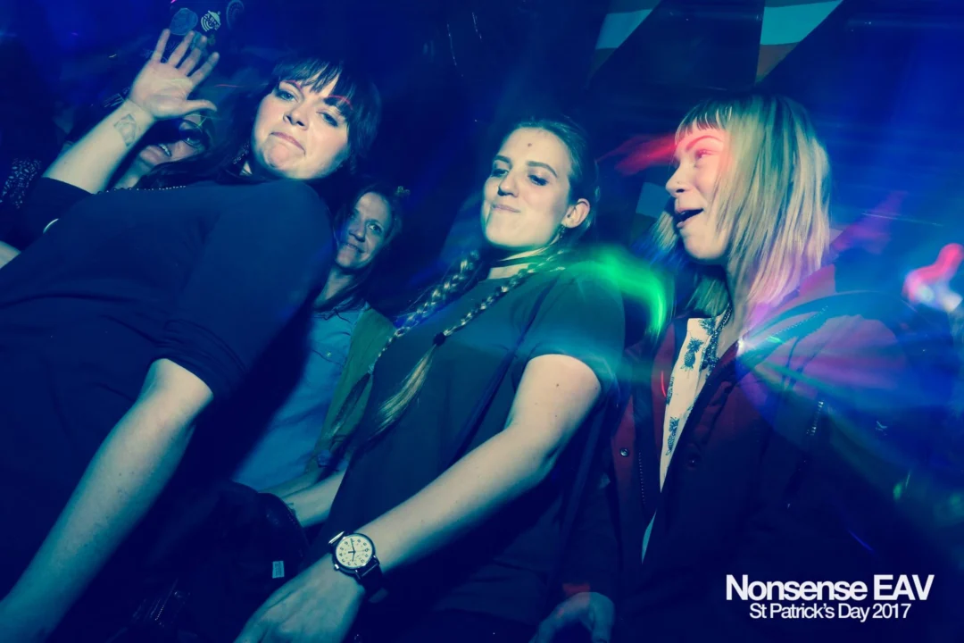 Nonsense EAV - St Pats 2017! It was so green! There was a giant rainbow and pot of gold! There was Dance Bunny sharing Lucky Charms! Crowd surfing leprechaun! Kimber was the DJ! 3rd Friday of Every Month at The Basement in East Atlanta.