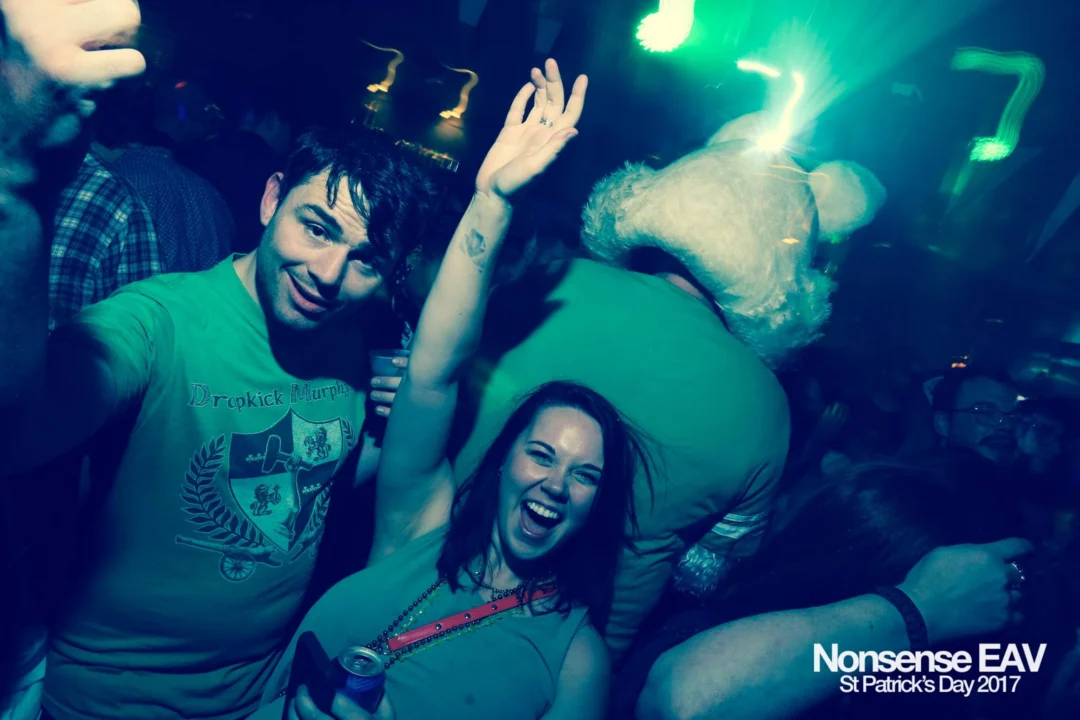 Nonsense EAV - St Pats 2017! It was so green! There was a giant rainbow and pot of gold! There was Dance Bunny sharing Lucky Charms! Crowd surfing leprechaun! Kimber was the DJ! 3rd Friday of Every Month at The Basement in East Atlanta.
