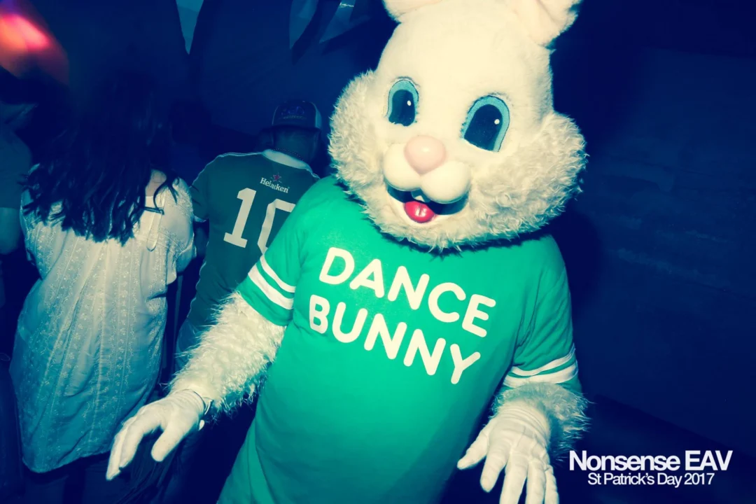 Nonsense EAV - St Pats 2017! It was so green! There was a giant rainbow and pot of gold! There was Dance Bunny sharing Lucky Charms! Crowd surfing leprechaun! Kimber was the DJ! 3rd Friday of Every Month at The Basement in East Atlanta.