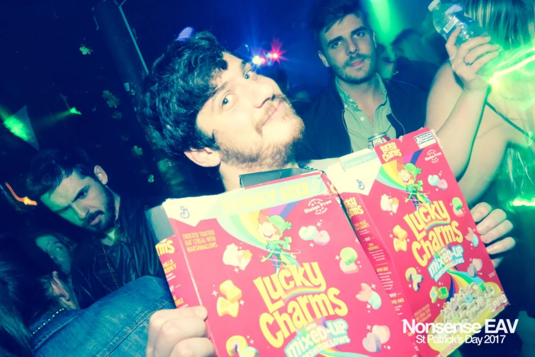 Nonsense EAV - St Pats 2017! It was so green! There was a giant rainbow and pot of gold! There was Dance Bunny sharing Lucky Charms! Crowd surfing leprechaun! Kimber was the DJ! 3rd Friday of Every Month at The Basement in East Atlanta.