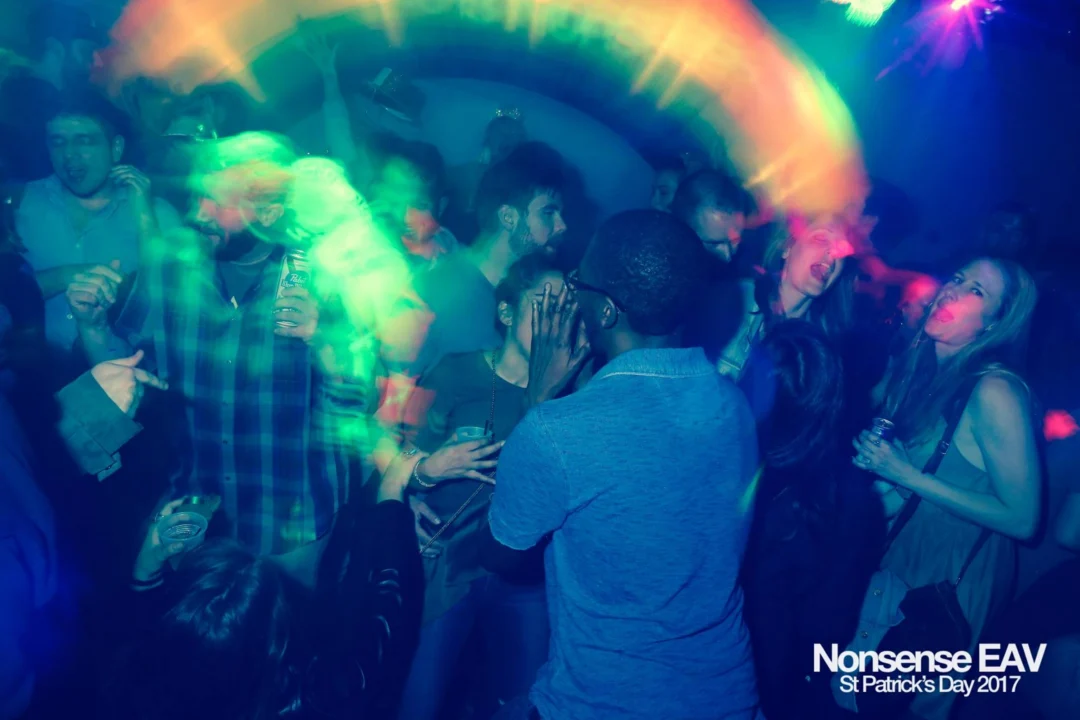 Nonsense EAV - St Pats 2017! It was so green! There was a giant rainbow and pot of gold! There was Dance Bunny sharing Lucky Charms! Crowd surfing leprechaun! Kimber was the DJ! 3rd Friday of Every Month at The Basement in East Atlanta.
