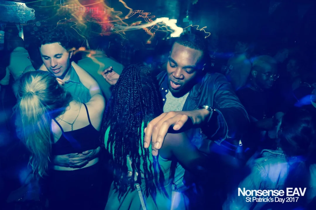 Nonsense EAV - St Pats 2017! It was so green! There was a giant rainbow and pot of gold! There was Dance Bunny sharing Lucky Charms! Crowd surfing leprechaun! Kimber was the DJ! 3rd Friday of Every Month at The Basement in East Atlanta.