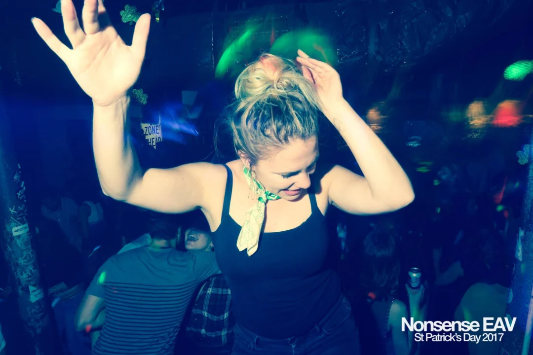Nonsense EAV - St Pats 2017! It was so green! There was a giant rainbow and pot of gold! There was Dance Bunny sharing Lucky Charms! Crowd surfing leprechaun! Kimber was the DJ! 3rd Friday of Every Month at The Basement in East Atlanta.