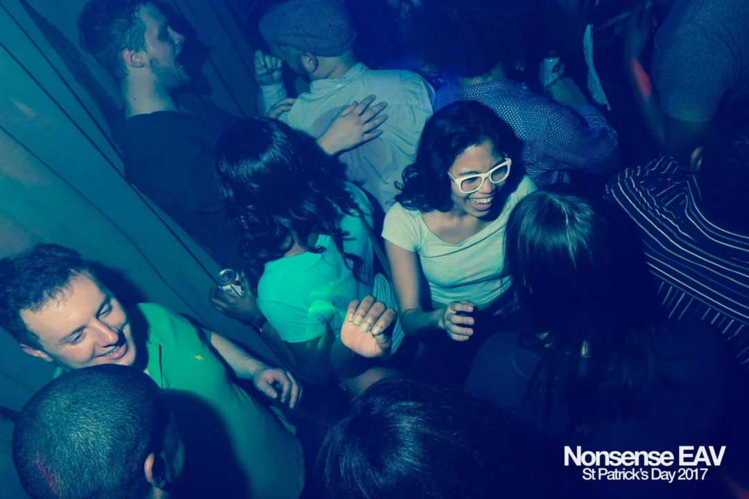 Nonsense EAV - St Pats 2017! It was so green! There was a giant rainbow and pot of gold! There was Dance Bunny sharing Lucky Charms! Crowd surfing leprechaun! Kimber was the DJ! 3rd Friday of Every Month at The Basement in East Atlanta.