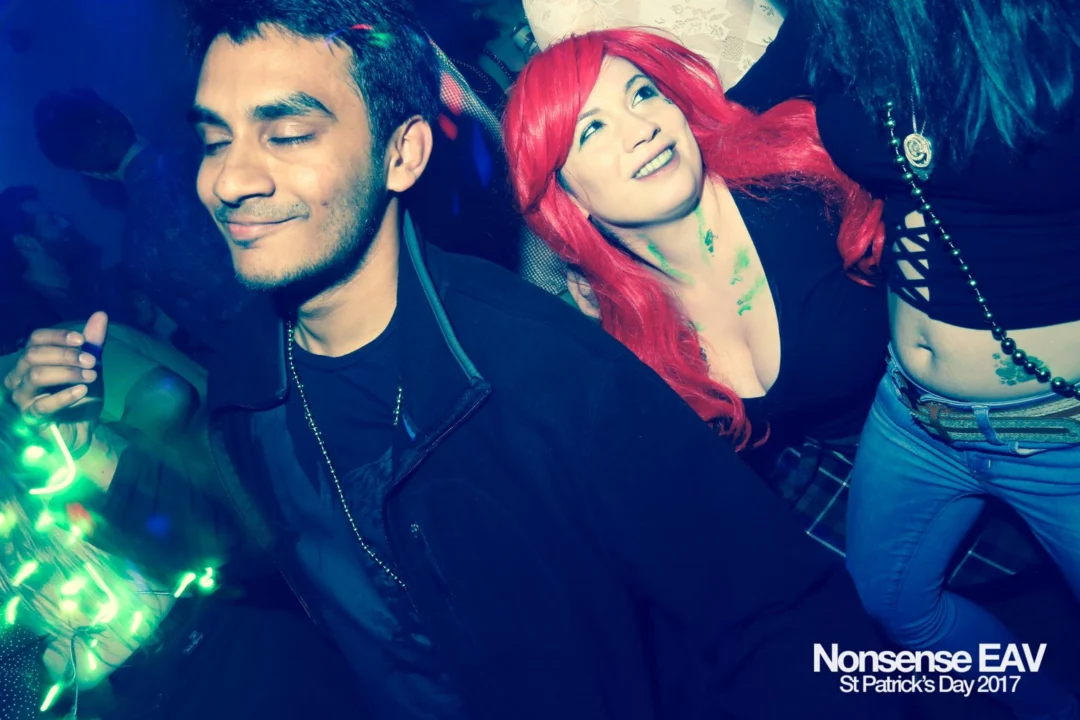 Nonsense EAV - St Pats 2017! It was so green! There was a giant rainbow and pot of gold! There was Dance Bunny sharing Lucky Charms! Crowd surfing leprechaun! Kimber was the DJ! 3rd Friday of Every Month at The Basement in East Atlanta.