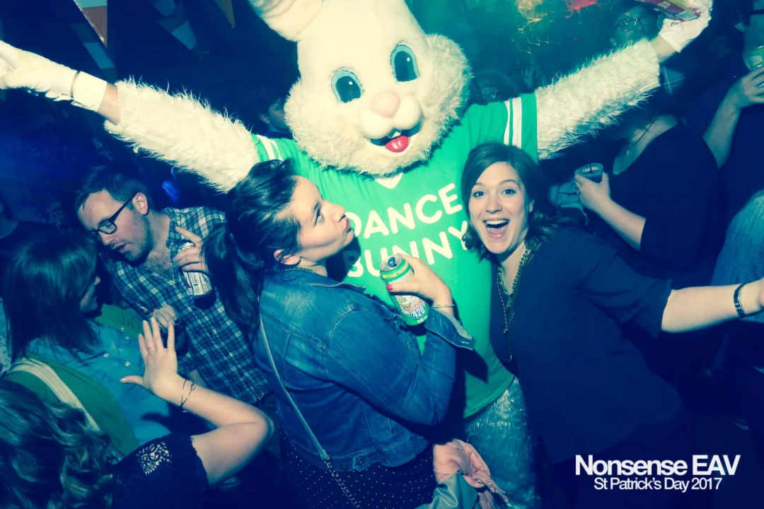 Nonsense EAV - St Pats 2017! It was so green! There was a giant rainbow and pot of gold! There was Dance Bunny sharing Lucky Charms! Crowd surfing leprechaun! Kimber was the DJ! 3rd Friday of Every Month at The Basement in East Atlanta.