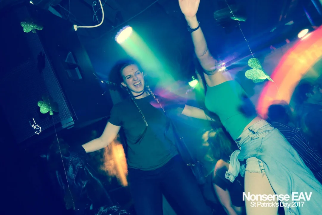 Nonsense EAV - St Pats 2017! It was so green! There was a giant rainbow and pot of gold! There was Dance Bunny sharing Lucky Charms! Crowd surfing leprechaun! Kimber was the DJ! 3rd Friday of Every Month at The Basement in East Atlanta.
