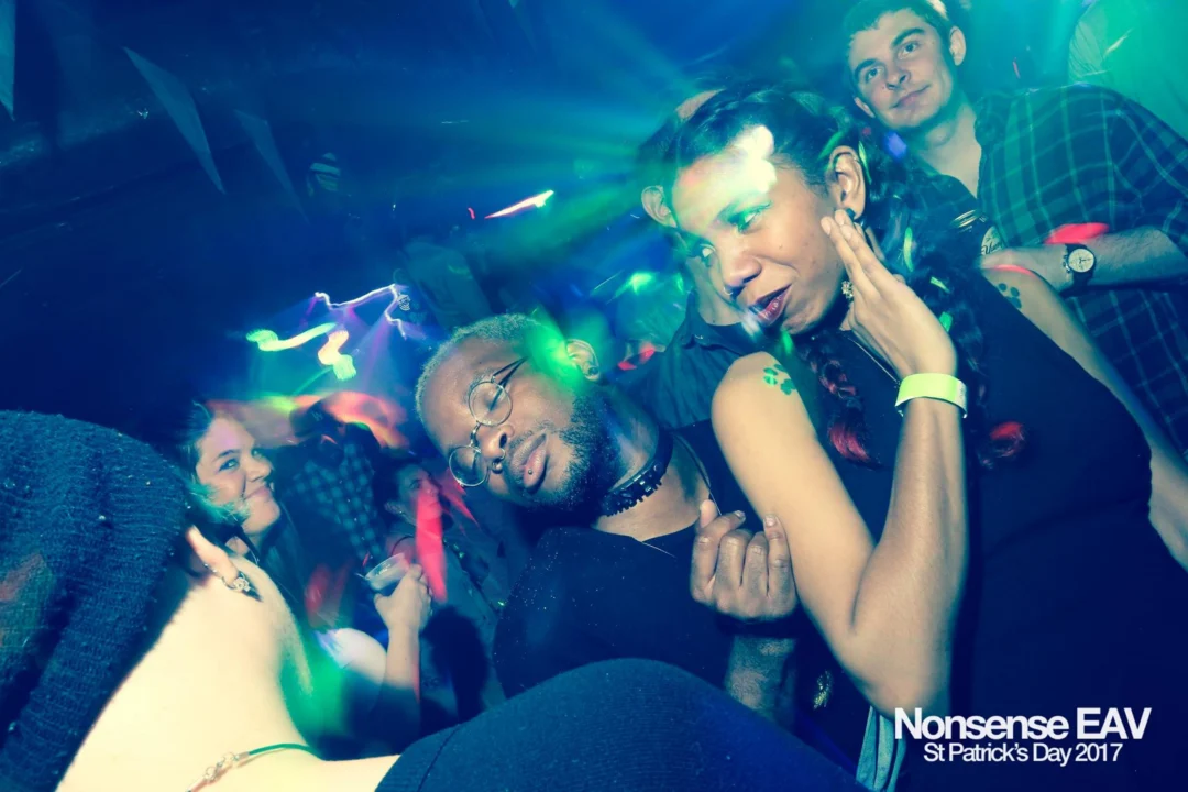 Nonsense EAV - St Pats 2017! It was so green! There was a giant rainbow and pot of gold! There was Dance Bunny sharing Lucky Charms! Crowd surfing leprechaun! Kimber was the DJ! 3rd Friday of Every Month at The Basement in East Atlanta.