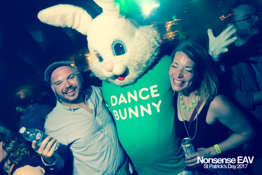 Nonsense EAV - St Pats 2017! It was so green! There was a giant rainbow and pot of gold! There was Dance Bunny sharing Lucky Charms! Crowd surfing leprechaun! Kimber was the DJ! 3rd Friday of Every Month at The Basement in East Atlanta.