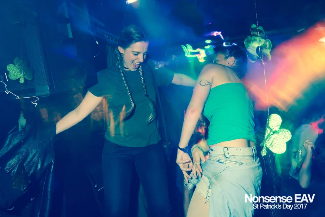 Nonsense EAV - St Pats 2017! It was so green! There was a giant rainbow and pot of gold! There was Dance Bunny sharing Lucky Charms! Crowd surfing leprechaun! Kimber was the DJ! 3rd Friday of Every Month at The Basement in East Atlanta.