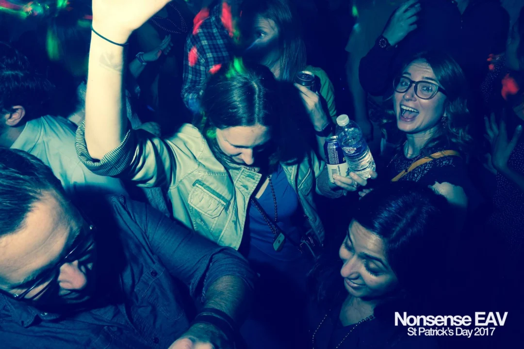 Nonsense EAV - St Pats 2017! It was so green! There was a giant rainbow and pot of gold! There was Dance Bunny sharing Lucky Charms! Crowd surfing leprechaun! Kimber was the DJ! 3rd Friday of Every Month at The Basement in East Atlanta.