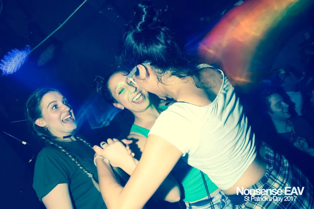 Nonsense EAV - St Pats 2017! It was so green! There was a giant rainbow and pot of gold! There was Dance Bunny sharing Lucky Charms! Crowd surfing leprechaun! Kimber was the DJ! 3rd Friday of Every Month at The Basement in East Atlanta.