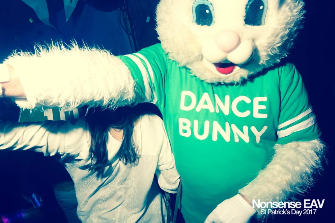 Nonsense EAV - St Pats 2017! It was so green! There was a giant rainbow and pot of gold! There was Dance Bunny sharing Lucky Charms! Crowd surfing leprechaun! Kimber was the DJ! 3rd Friday of Every Month at The Basement in East Atlanta.