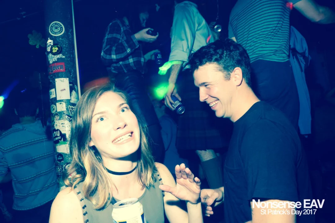 Nonsense EAV - St Pats 2017! It was so green! There was a giant rainbow and pot of gold! There was Dance Bunny sharing Lucky Charms! Crowd surfing leprechaun! Kimber was the DJ! 3rd Friday of Every Month at The Basement in East Atlanta.