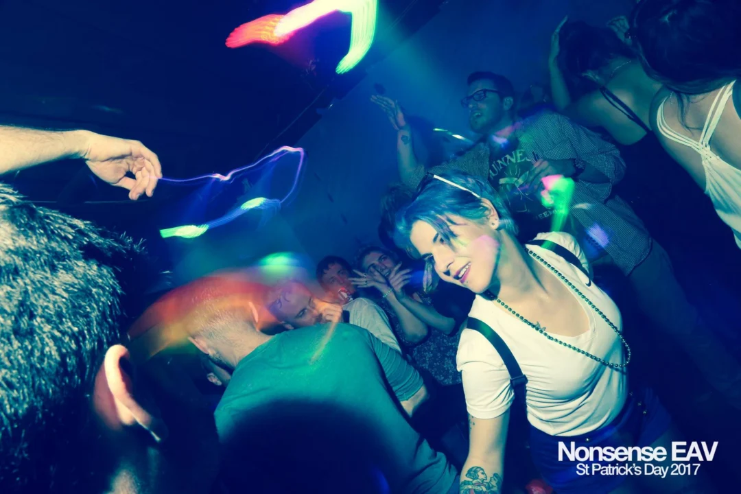 Nonsense EAV - St Pats 2017! It was so green! There was a giant rainbow and pot of gold! There was Dance Bunny sharing Lucky Charms! Crowd surfing leprechaun! Kimber was the DJ! 3rd Friday of Every Month at The Basement in East Atlanta.