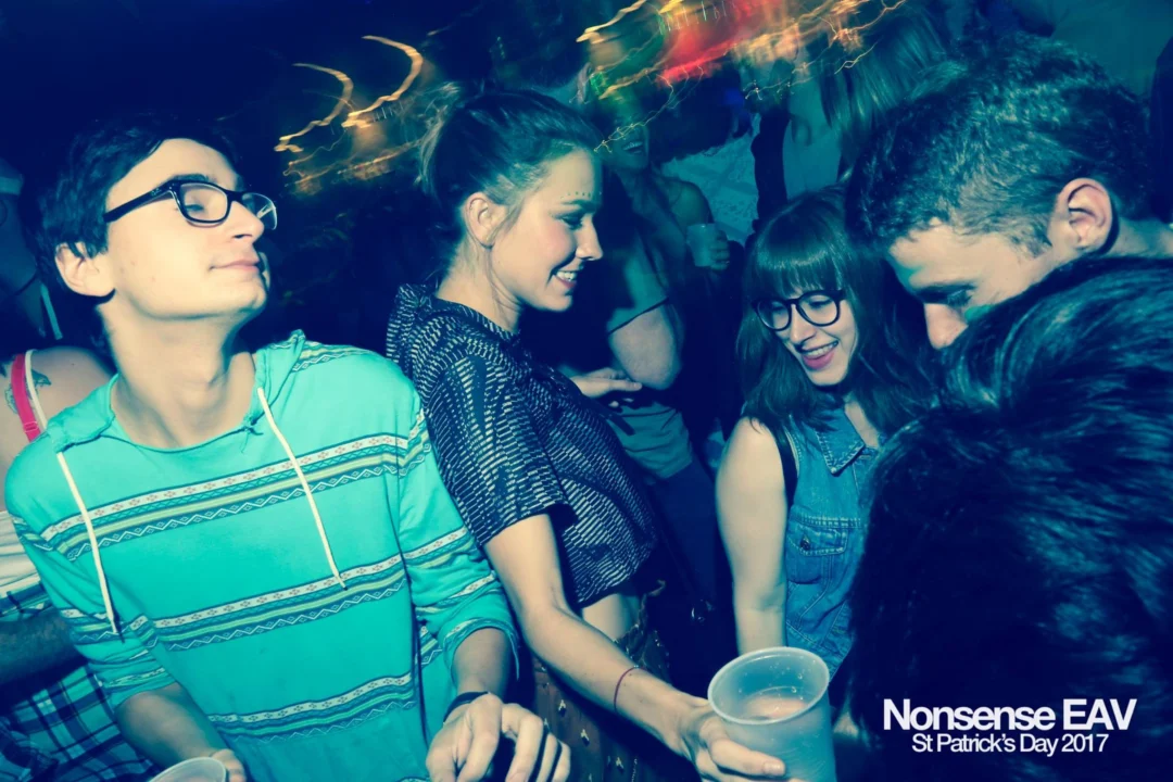 Nonsense EAV - St Pats 2017! It was so green! There was a giant rainbow and pot of gold! There was Dance Bunny sharing Lucky Charms! Crowd surfing leprechaun! Kimber was the DJ! 3rd Friday of Every Month at The Basement in East Atlanta.