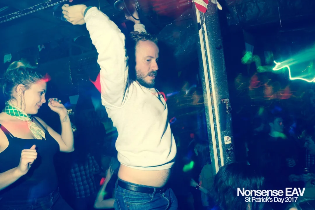 Nonsense EAV - St Pats 2017! It was so green! There was a giant rainbow and pot of gold! There was Dance Bunny sharing Lucky Charms! Crowd surfing leprechaun! Kimber was the DJ! 3rd Friday of Every Month at The Basement in East Atlanta.