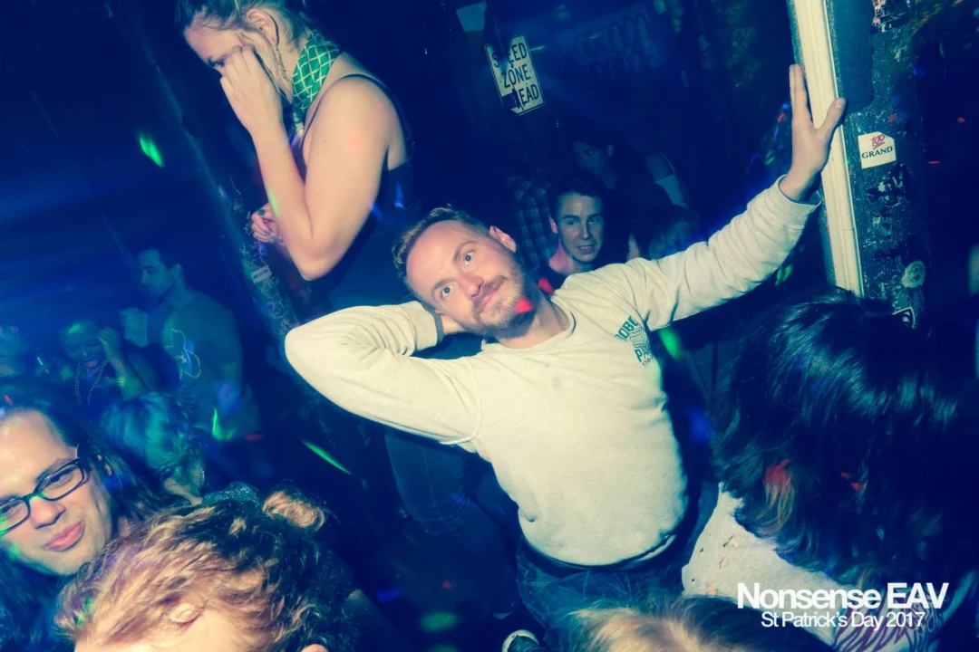 Nonsense EAV - St Pats 2017! It was so green! There was a giant rainbow and pot of gold! There was Dance Bunny sharing Lucky Charms! Crowd surfing leprechaun! Kimber was the DJ! 3rd Friday of Every Month at The Basement in East Atlanta.