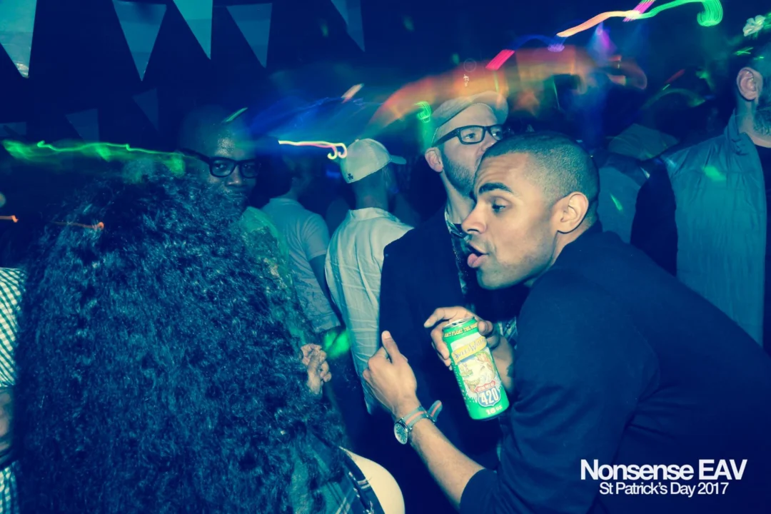 Nonsense EAV - St Pats 2017! It was so green! There was a giant rainbow and pot of gold! There was Dance Bunny sharing Lucky Charms! Crowd surfing leprechaun! Kimber was the DJ! 3rd Friday of Every Month at The Basement in East Atlanta.