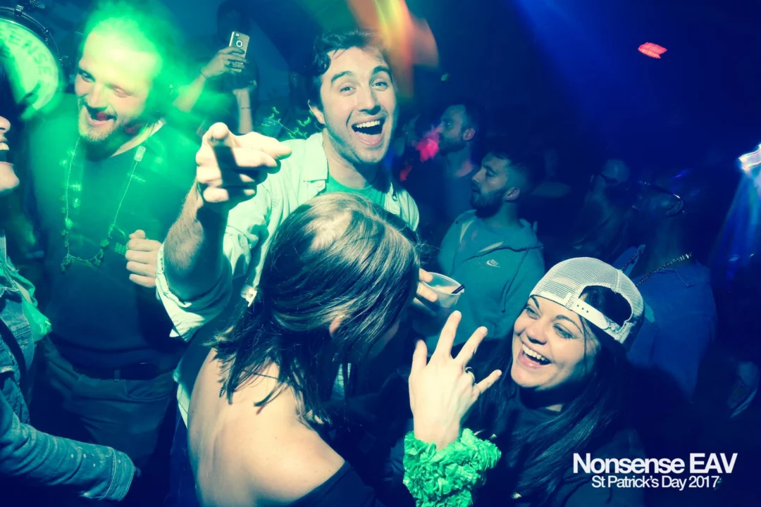 Nonsense EAV - St Pats 2017! It was so green! There was a giant rainbow and pot of gold! There was Dance Bunny sharing Lucky Charms! Crowd surfing leprechaun! Kimber was the DJ! 3rd Friday of Every Month at The Basement in East Atlanta.