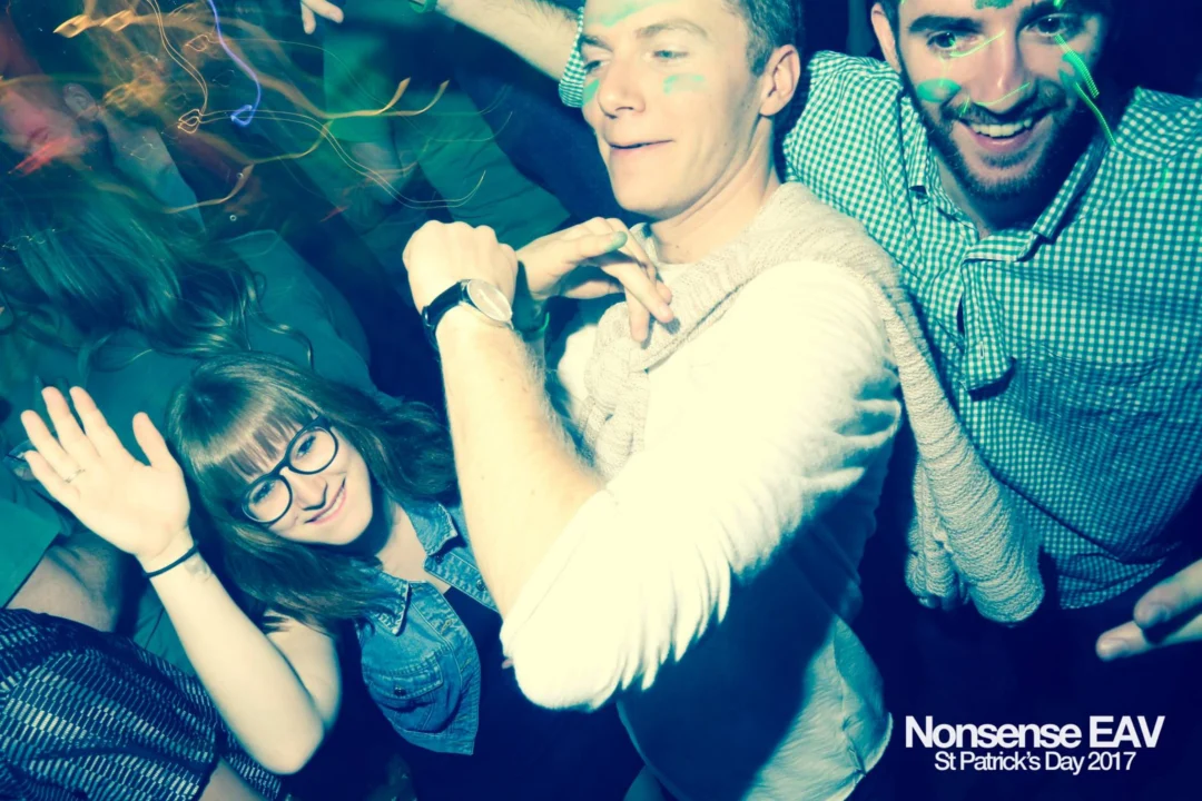 Nonsense EAV - St Pats 2017! It was so green! There was a giant rainbow and pot of gold! There was Dance Bunny sharing Lucky Charms! Crowd surfing leprechaun! Kimber was the DJ! 3rd Friday of Every Month at The Basement in East Atlanta.