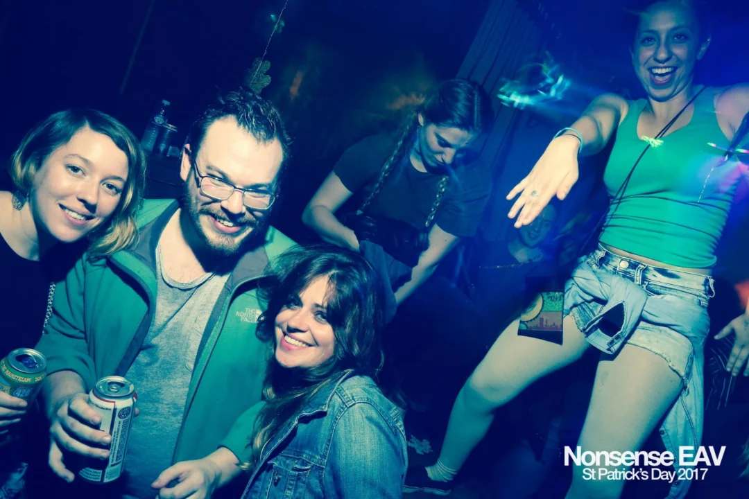 Nonsense EAV - St Pats 2017! It was so green! There was a giant rainbow and pot of gold! There was Dance Bunny sharing Lucky Charms! Crowd surfing leprechaun! Kimber was the DJ! 3rd Friday of Every Month at The Basement in East Atlanta.