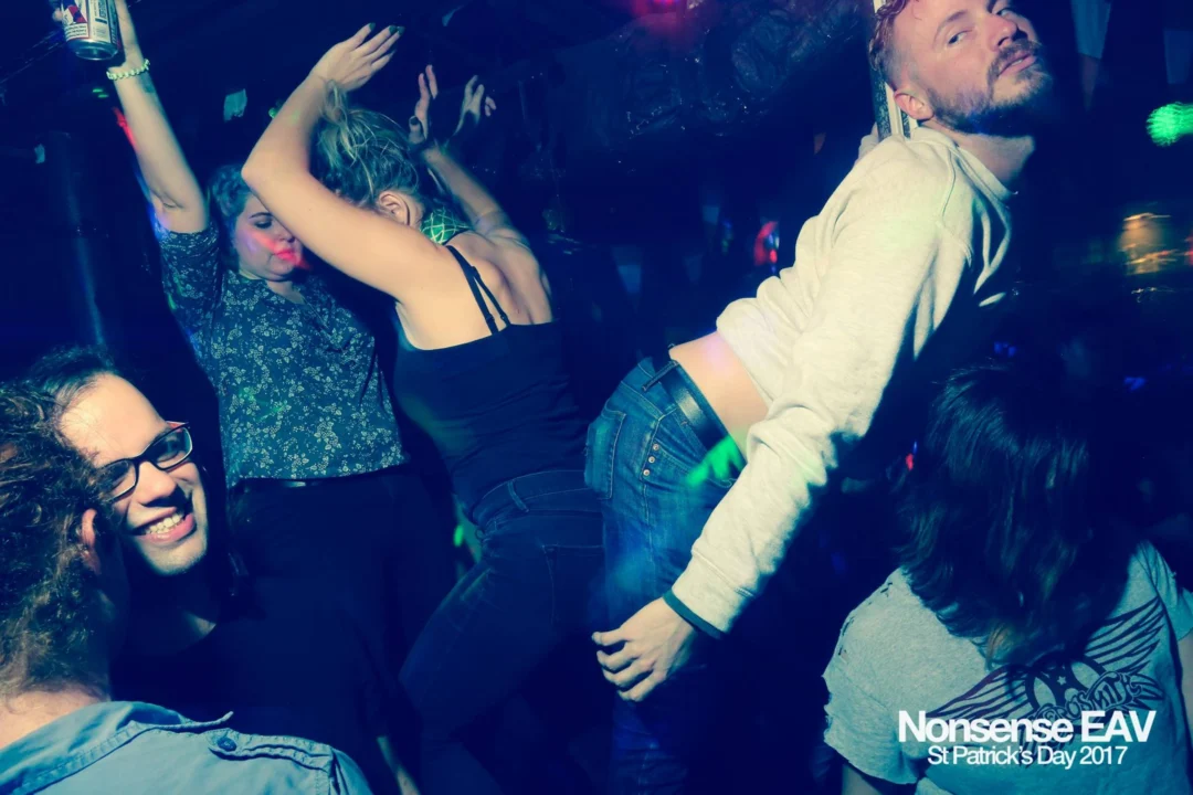 Nonsense EAV - St Pats 2017! It was so green! There was a giant rainbow and pot of gold! There was Dance Bunny sharing Lucky Charms! Crowd surfing leprechaun! Kimber was the DJ! 3rd Friday of Every Month at The Basement in East Atlanta.