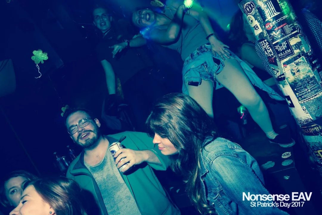 Nonsense EAV - St Pats 2017! It was so green! There was a giant rainbow and pot of gold! There was Dance Bunny sharing Lucky Charms! Crowd surfing leprechaun! Kimber was the DJ! 3rd Friday of Every Month at The Basement in East Atlanta.