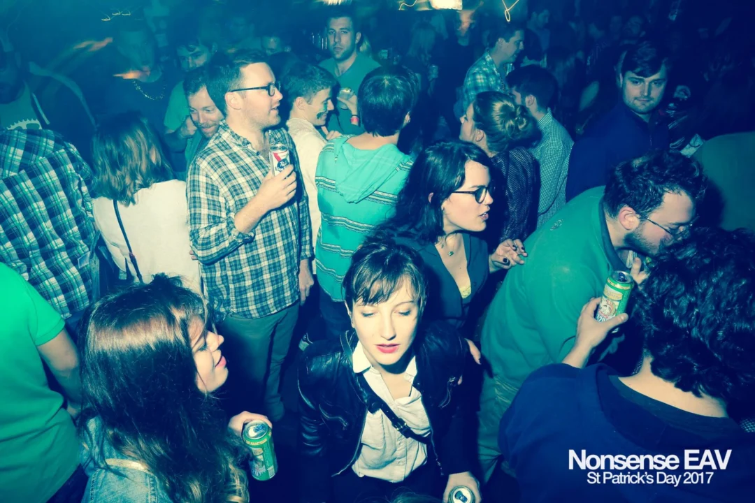 Nonsense EAV - St Pats 2017! It was so green! There was a giant rainbow and pot of gold! There was Dance Bunny sharing Lucky Charms! Crowd surfing leprechaun! Kimber was the DJ! 3rd Friday of Every Month at The Basement in East Atlanta.