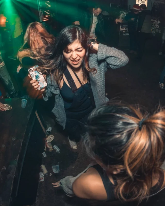 Nonsense Holiday Party 2017! Kimber + Fuller + Santa! It's Altanta's Indie Pop Dance Party! Tag your friends! Photo by Oh Snap/Fabeaux!
