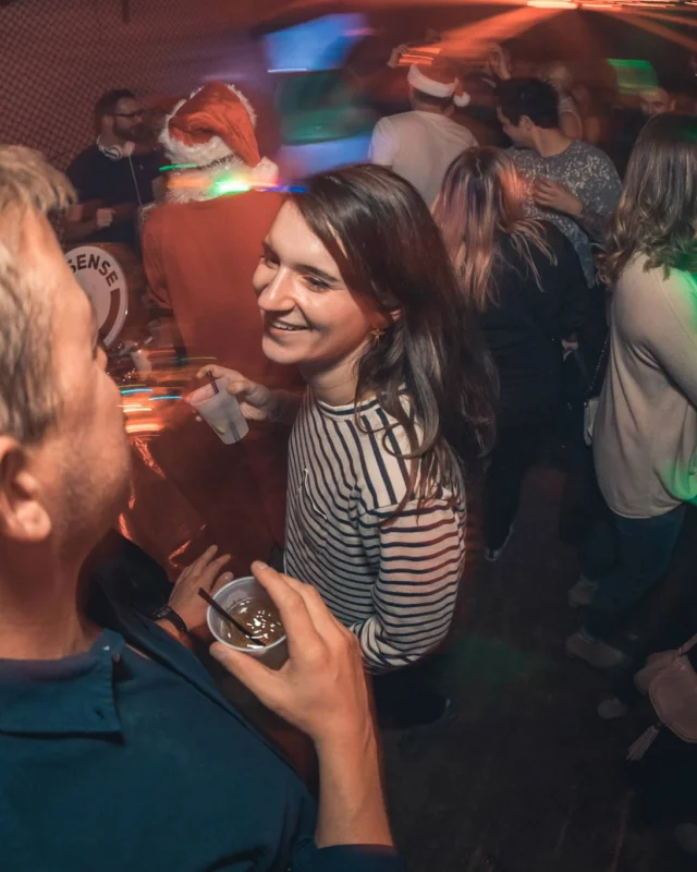 Nonsense Holiday Party 2017! Kimber + Fuller + Santa! It's Altanta's Indie Pop Dance Party! Tag your friends! Photo by Oh Snap/Fabeaux!