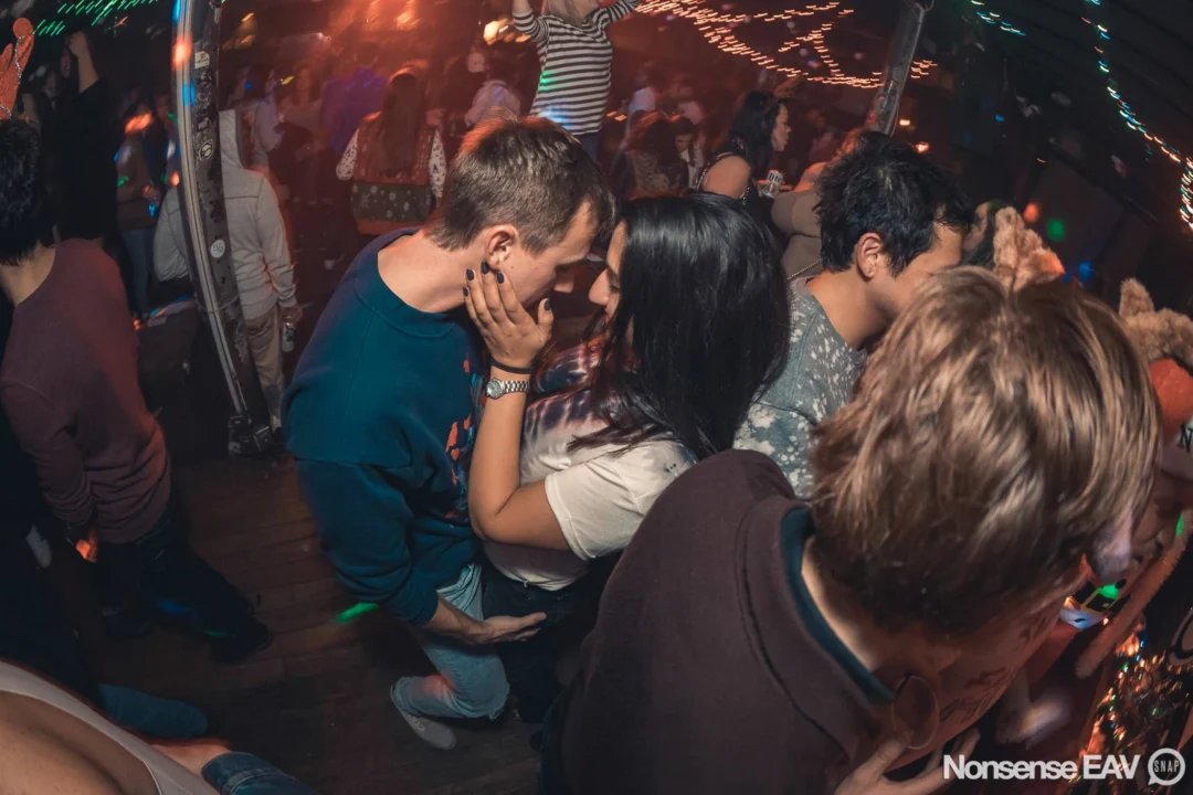 Nonsense Holiday Party 2017! Kimber + Fuller + Santa! It's Altanta's Indie Pop Dance Party! Tag your friends! Photo by Oh Snap/Fabeaux!