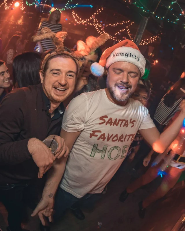 Nonsense Holiday Party 2017! Kimber + Fuller + Santa! It's Altanta's Indie Pop Dance Party! Tag your friends! Photo by Oh Snap/Fabeaux!