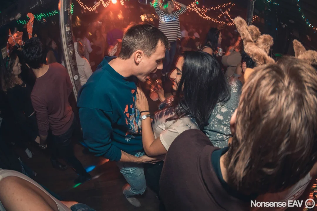 Nonsense Holiday Party 2017! Kimber + Fuller + Santa! It's Altanta's Indie Pop Dance Party! Tag your friends! Photo by Oh Snap/Fabeaux!