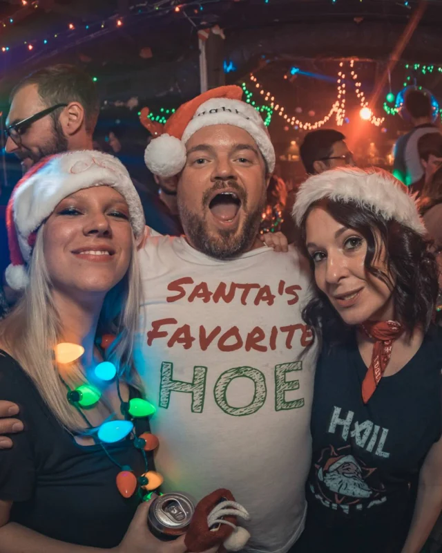Nonsense Holiday Party 2017! Kimber + Fuller + Santa! It's Altanta's Indie Pop Dance Party! Tag your friends! Photo by Oh Snap/Fabeaux!