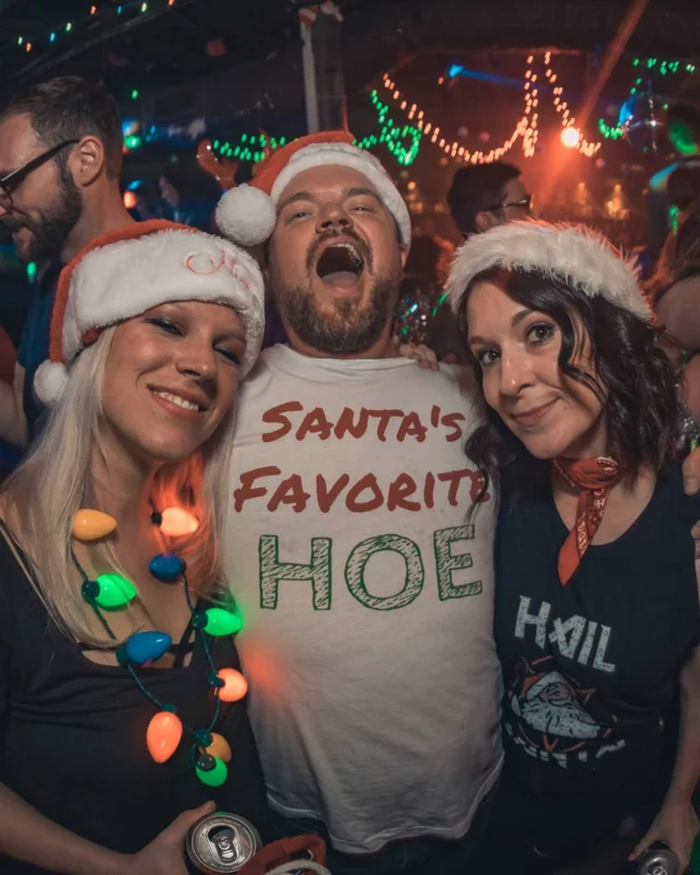 Nonsense Holiday Party 2017! Kimber + Fuller + Santa! It's Altanta's Indie Pop Dance Party! Tag your friends! Photo by Oh Snap/Fabeaux!