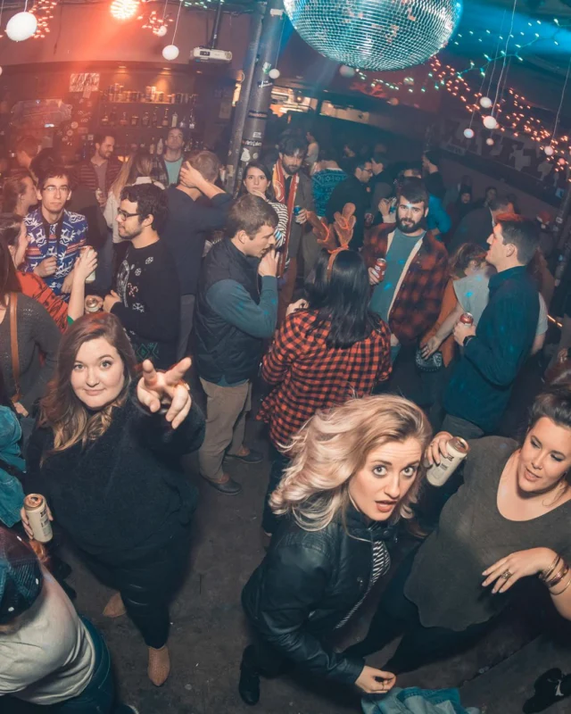Nonsense Holiday Party 2017! Kimber + Fuller + Santa! It's Altanta's Indie Pop Dance Party! Tag your friends! Photo by Oh Snap/Fabeaux!
