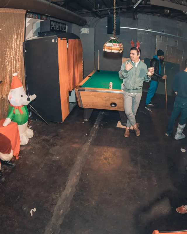 Nonsense Holiday Party 2017! Kimber + Fuller + Santa! It's Altanta's Indie Pop Dance Party! Tag your friends! Photo by Oh Snap/Fabeaux!