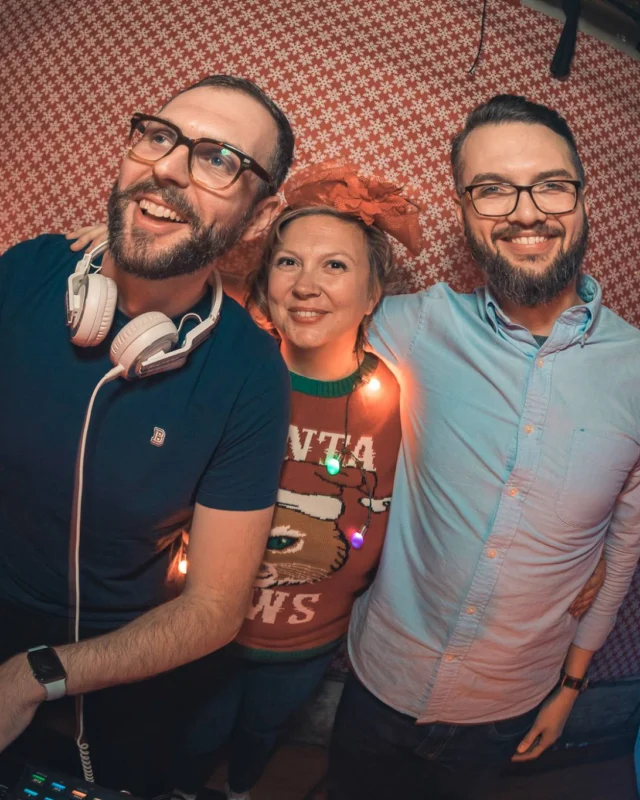 Nonsense Holiday Party 2017! Kimber + Fuller + Santa! It's Altanta's Indie Pop Dance Party! Tag your friends! Photo by Oh Snap/Fabeaux!