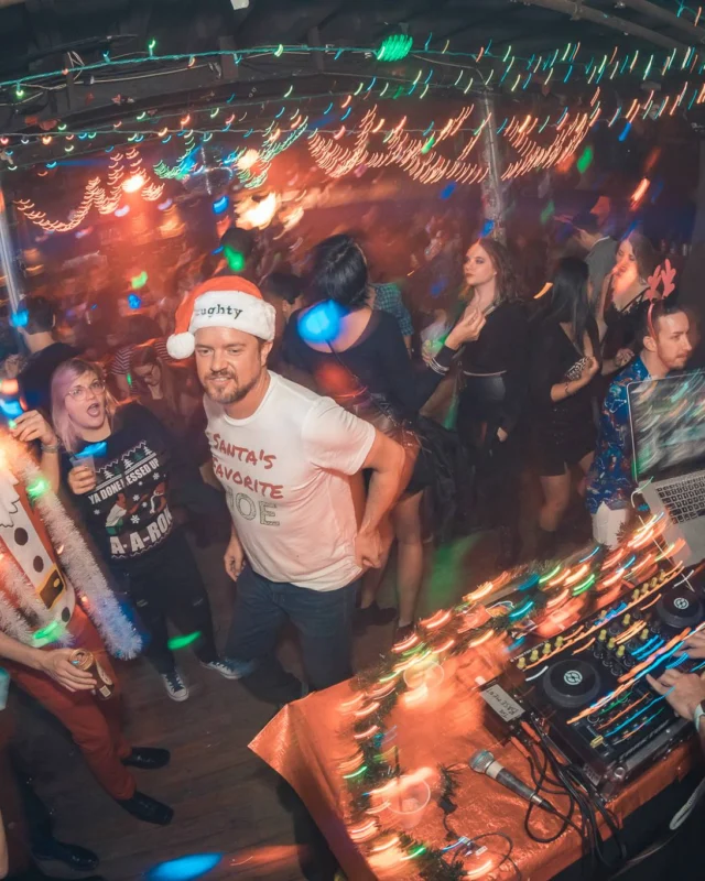 Nonsense Holiday Party 2017! Kimber + Fuller + Santa! It's Altanta's Indie Pop Dance Party! Tag your friends! Photo by Oh Snap/Fabeaux!